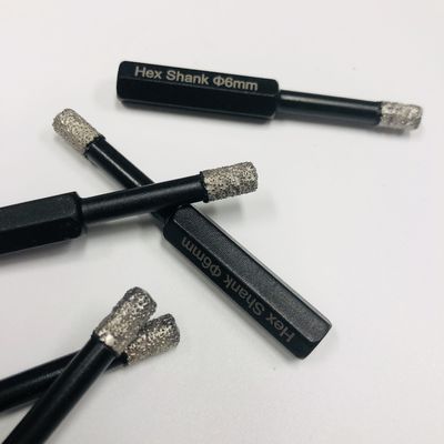 Tile Hole Saw 6mm Hex Shank Diamond Core Drill Bits For Porcelain