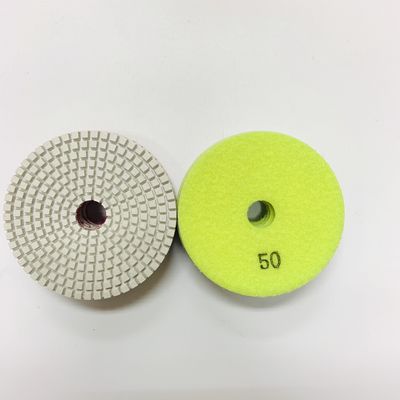 White 3 Step 100mm Resin Wet Diamond Polishing Pads