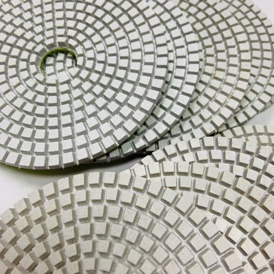 White 3 Step 100mm Resin Wet Diamond Polishing Pads