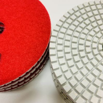 White 3 Step 100mm Resin Wet Diamond Polishing Pads