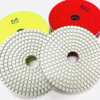 White 3 Step 100mm Resin Wet Diamond Polishing Pads