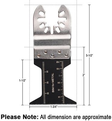 45MM Bi Metal Oscillating Cutting Tool Blades High Carbon Steel