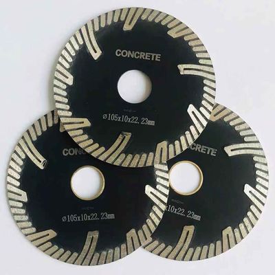 30CrMo 105mm Turbo Diamond Saw Blades  Hot Press Sintered  For Concrete