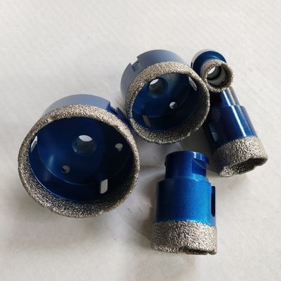 Precise 68mm Dry Diamond Drill Bit For Granite Stone blue color