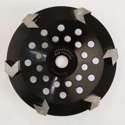 180mm 7 Inch Diamond Cup Concrete Grinding Wheel  V Shape Teeth