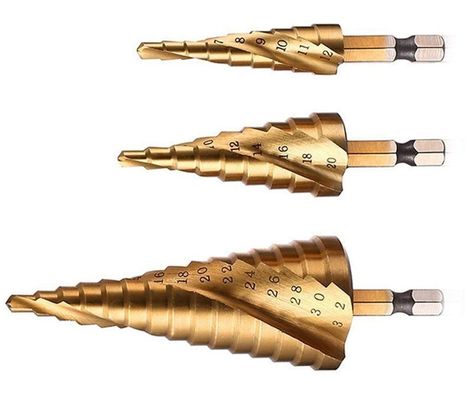 SGS 15 Steps HSS4241 Metal Drilling Hex Shank Hss Drill Bits Spiral Groove