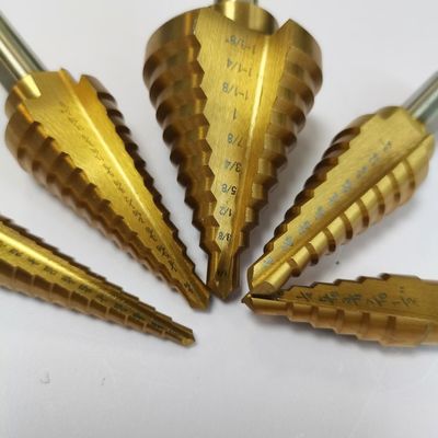 MultiStep Titanium Coated HSS4241 6Pcs Hex Shaft HSS Drill Bits  Rust Resistance