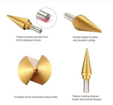 GS 4-20mm Straight Groove Titanium Twist Drill Bit