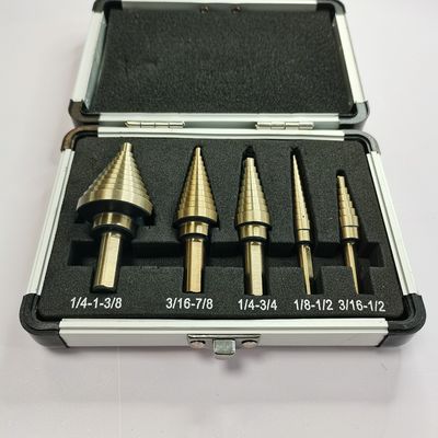 5 Pieces 7/8 Inch  Hex Shank  HSS Twist Cobalt Drill Bits