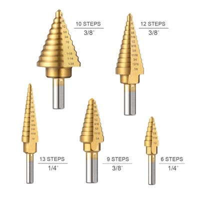 6PCS HSS4241 Hex Shank 22mm Titanium Coated Diamond Core Drill Bits