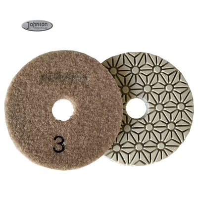 4 Inch 100mm Diamond 3 Steps Marble Polishing Pad