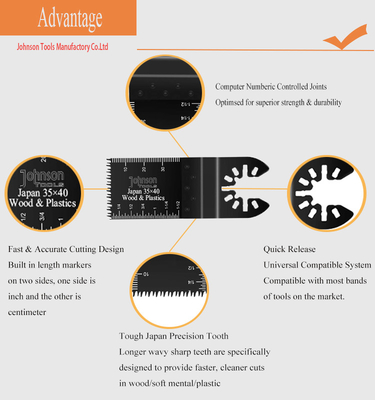 TUV 35x40mm Japan Teeth Quick Release Oscillating Multi Tool Saw Blades