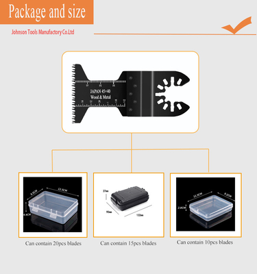 45*40mm Japan Teeth Multi Saw Blade For Wood And Plastic With Plastic Box