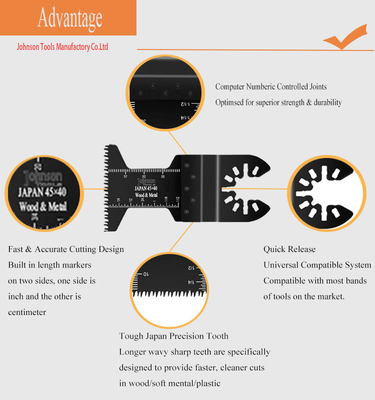 45*40mm Japan Teeth Multi Saw Blade For Wood And Plastic With Plastic Box