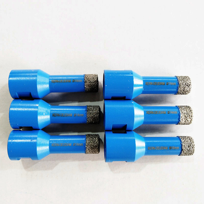 14mm M14 Vacuum Brazed Diamond Core Bits For Tile With Plastic Sleeve