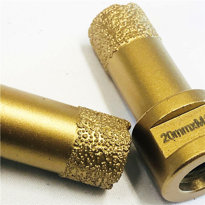 20mm M14  Vacuum Brazed Core Drill Bit For Tile With Plastic Sleeve