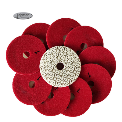 100mm 3 Step Granite Polishing Pads For Porcelain Ceramic Tiles