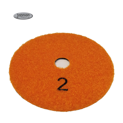 Durable 4 Inch 3 Step Hook And Loop Dry Diamond Polishing Pads For Concrete