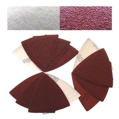 80mm Triangle Red Aluminum Oxide Multi Tool Sand Paper Disc Pad For Automotive Peeling Paint