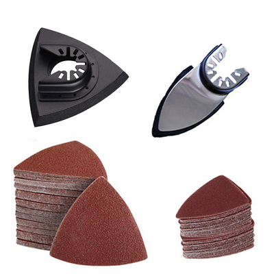 80mm Triangle Red Aluminum Oxide Multi Tool Sand Paper Disc Pad For Automotive Peeling Paint