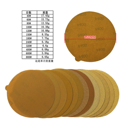 Fast Install 6 Inch Aluminum Oxide PSA Sandpaper Disc Pad For Automotive Wood