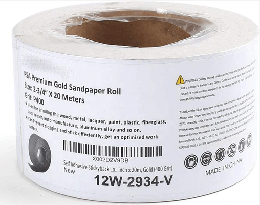 PSA Backing Longboard Continuous Roll Sandpaper 2-3/4&quot; Wide 21.9 Yard Long