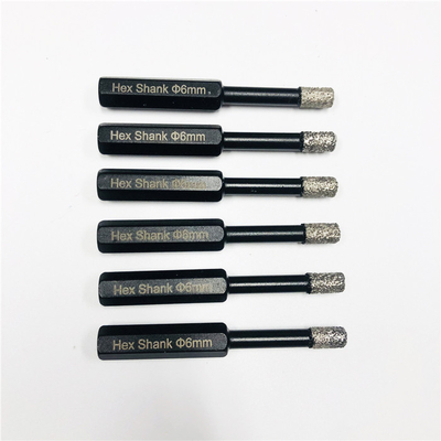 OD 6mm Vacuum Brazed Diamond Core Bits For Porcelain Tile