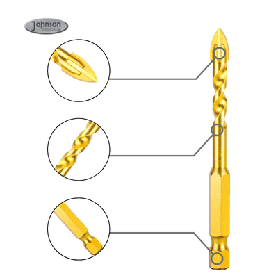 Tungsten Carbide Cross Head Ceramic Drill Bits For Glass