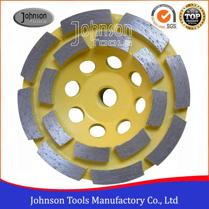Soft Medium Hard Bond Concrete Grinding Wheel For Fast Grinding Double Row