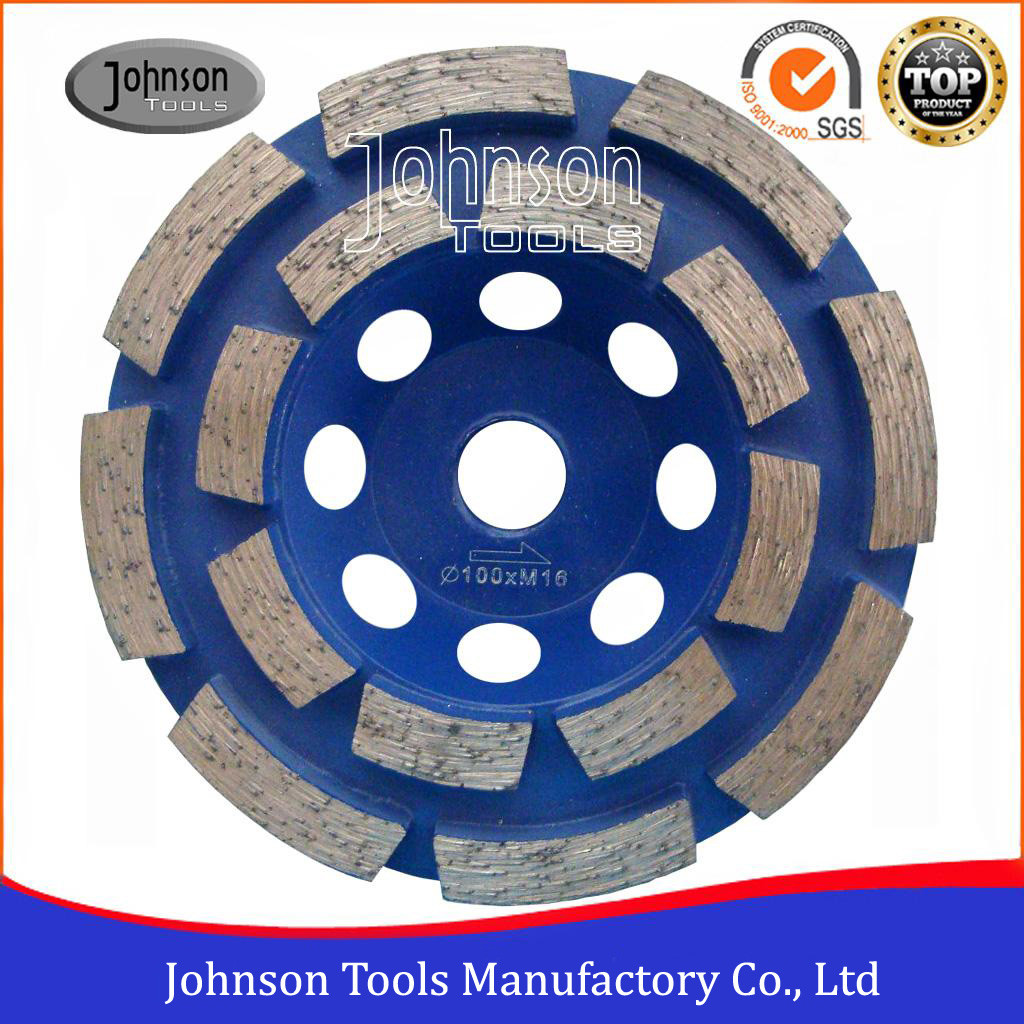 Soft Medium Hard Bond Concrete Grinding Wheel For Fast Grinding Double Row