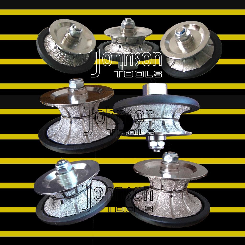 Vacuum Brazed Bullnose Hand Profile Wheel , Diamond Profile Wheels