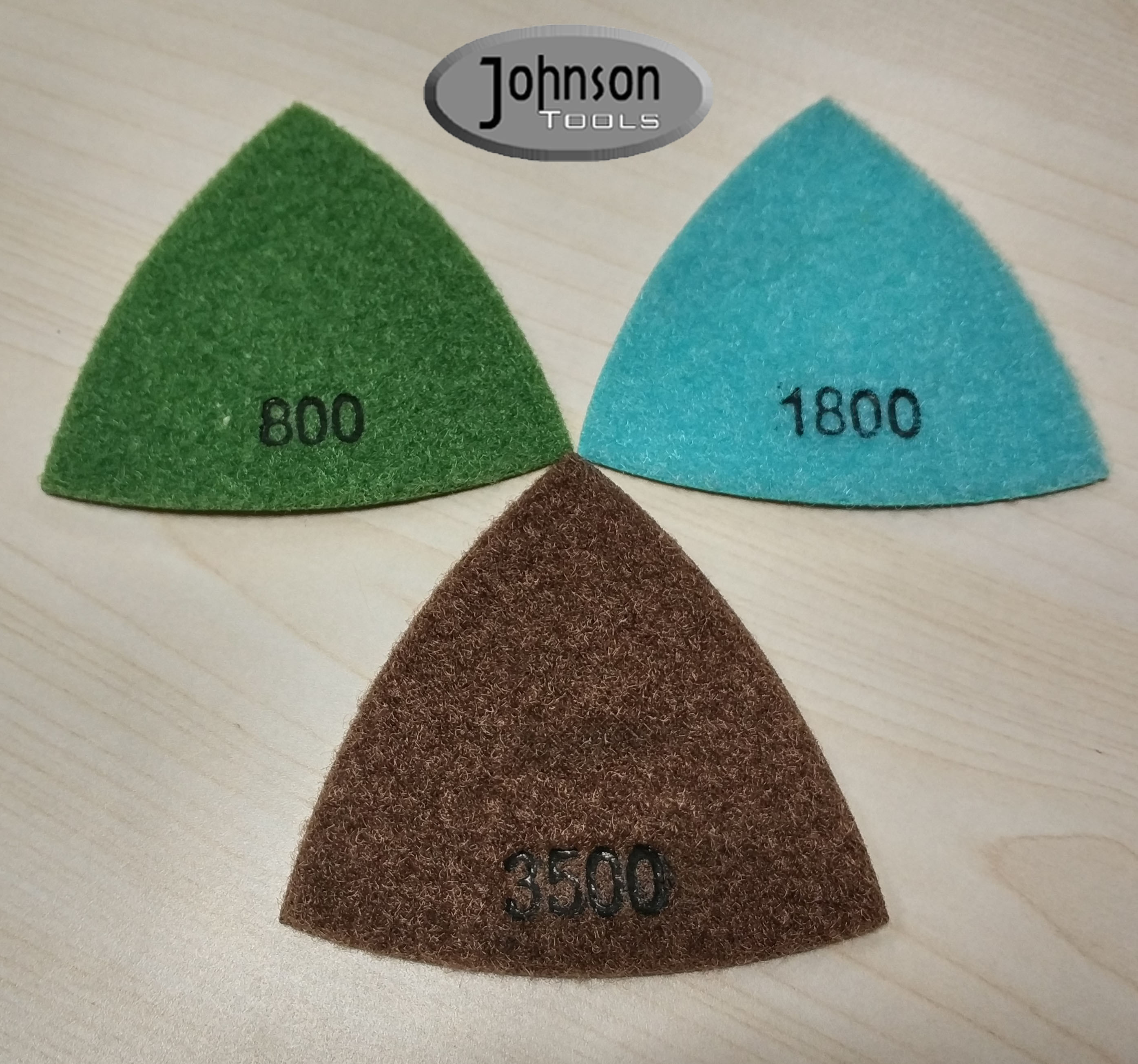 Green Triangle Corner Diamond Floor Polishing Pads , Electroplated