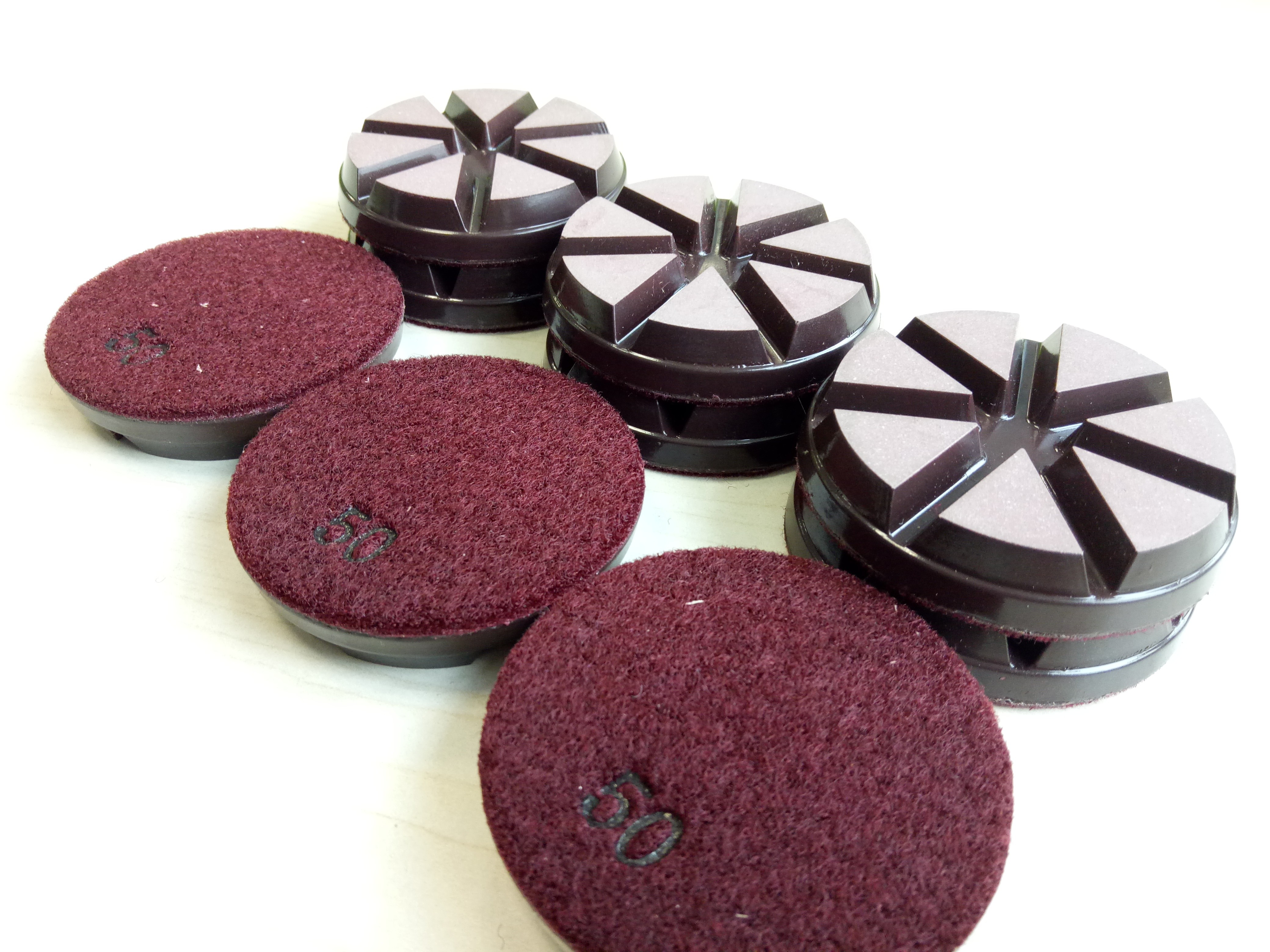 Ceramic Bond Transitional Dry Concrete Polishing Pads Diameter 3 Inch