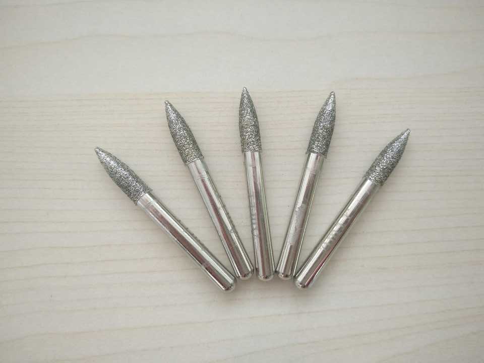 Electroplated Type Diamond Mounted Points For Grinding / Engraving Stone