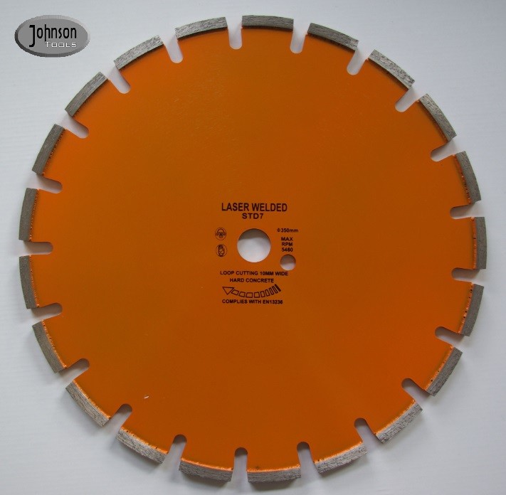 350mm Diamond Concrete Saw Blades , Laser Loop Diamond Asphalt Cutting Blade